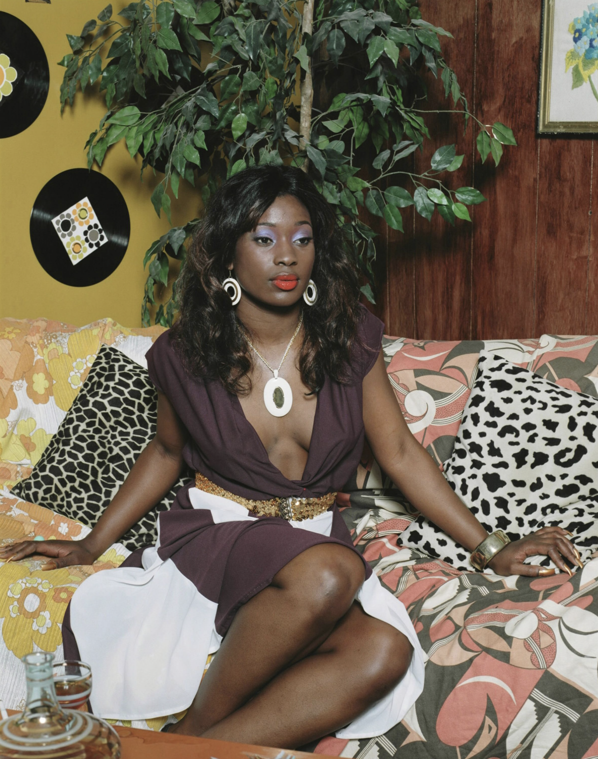Mickalene Thomas, "Portrait of Qusuquzah"